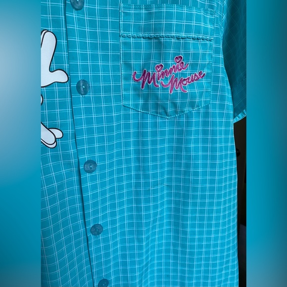 •GUC•Disney Thailand Cool Planet Button Down Minnie Mouse Short Sleeve Top - Picture 15 of 15